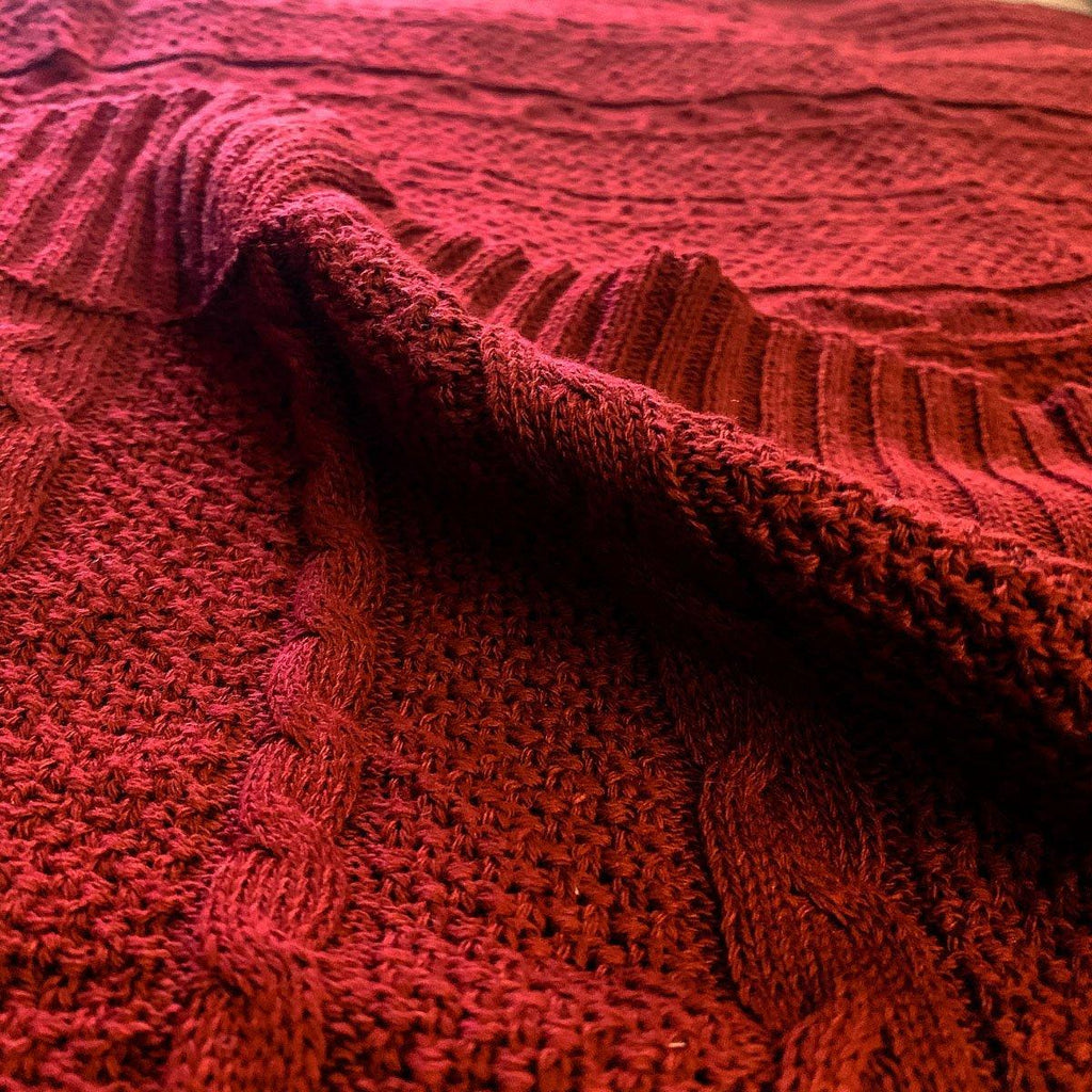 Knit Sweater Throw Blanket
