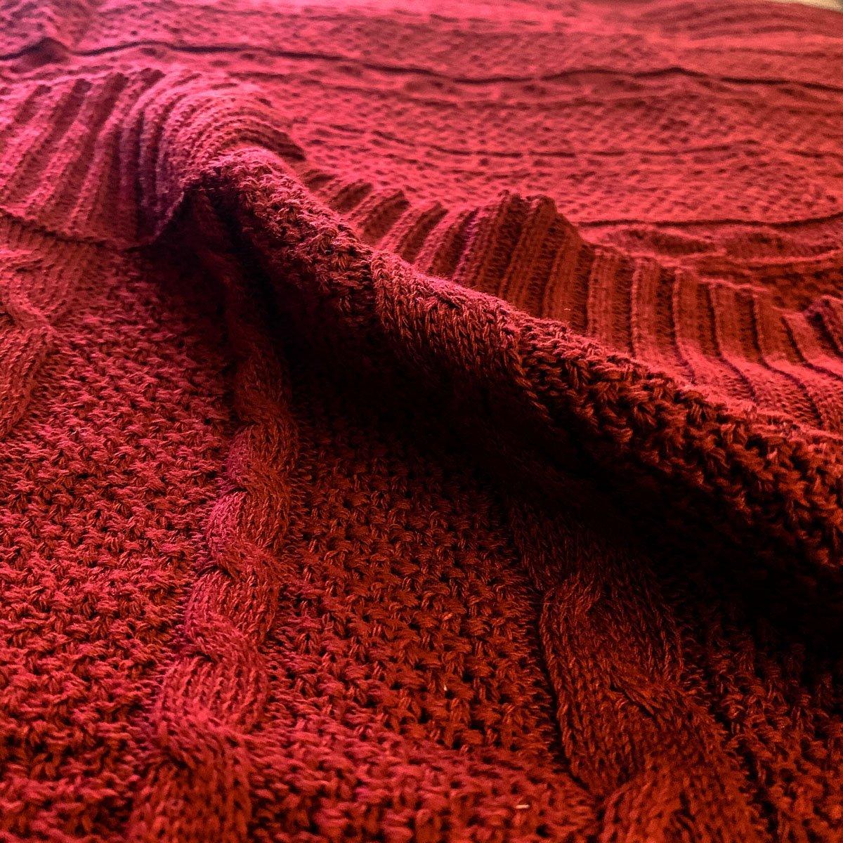 Knit Sweater Throw Blanket