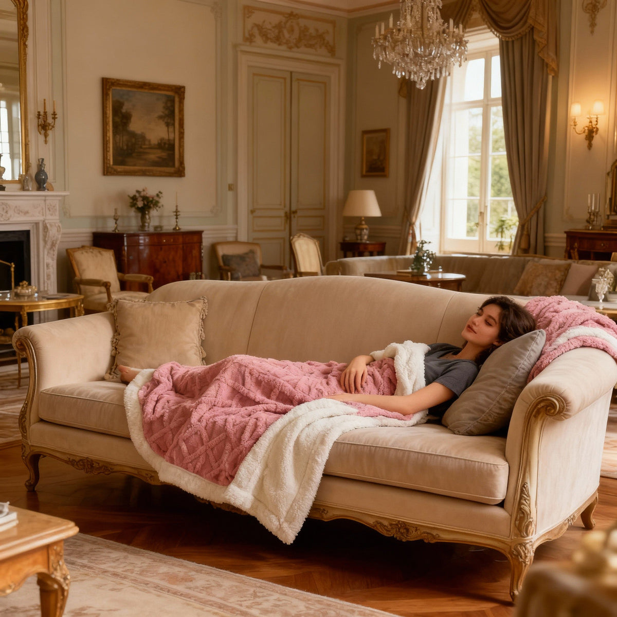 Luxury Flannel Blanket lifestyle photo — Sullivan Ridge & Co.
