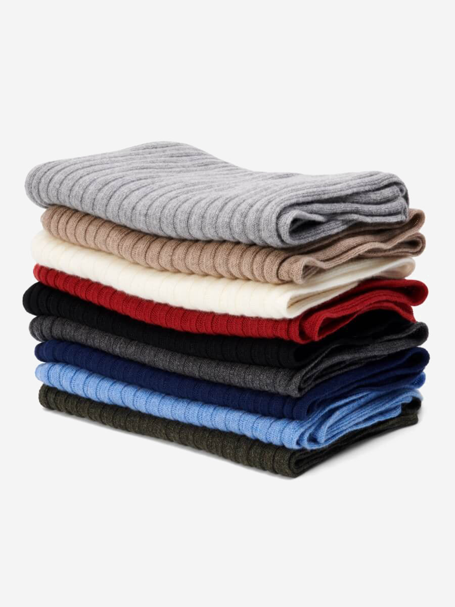 Napoli Navy Blue Cashmere Scarf: Italian 100% Cashmere – Unisex Luxury in Sophisticated Navy