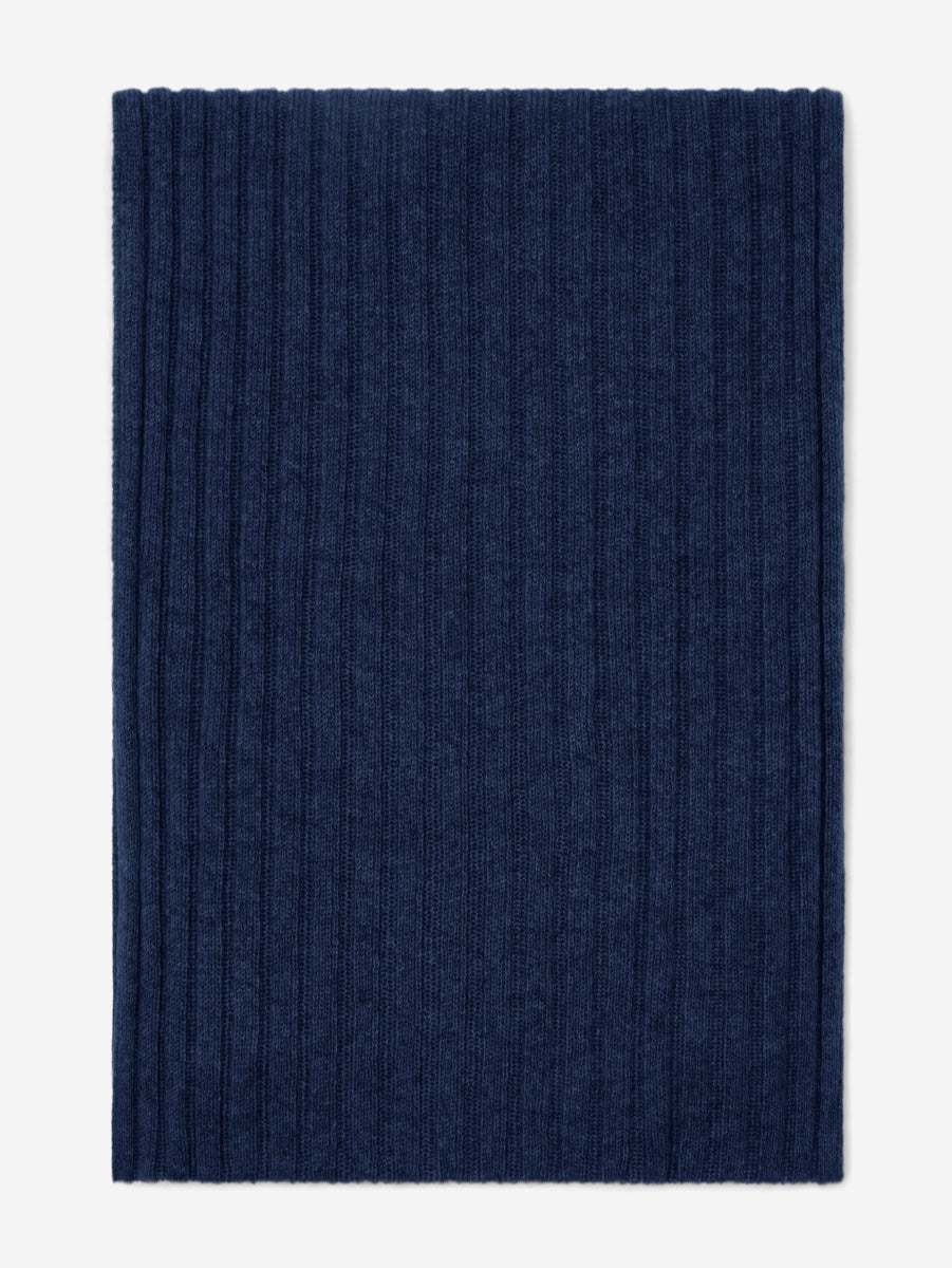 Napoli Navy Blue Cashmere Scarf: Italian 100% Cashmere – Unisex Luxury in Sophisticated Navy