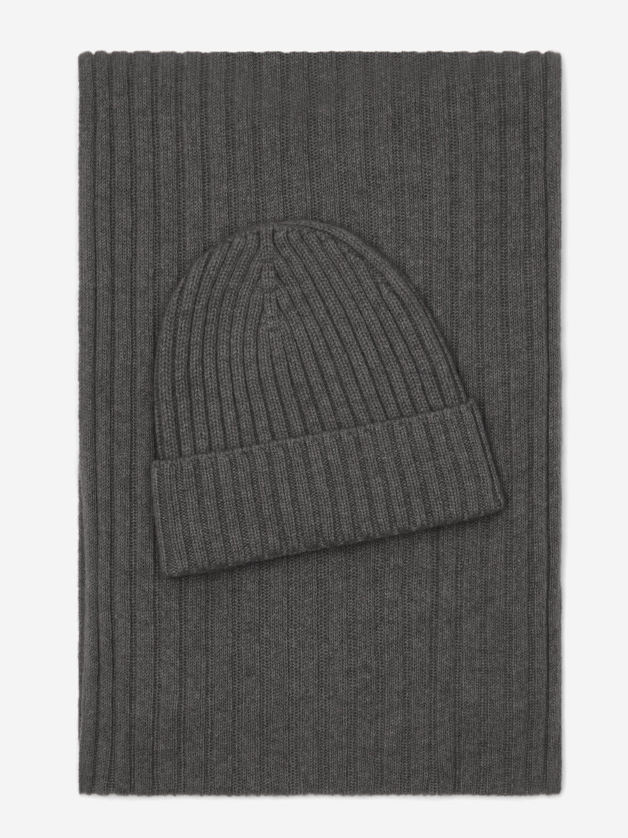 Napoli Cashmere Scarf in Dark Grey