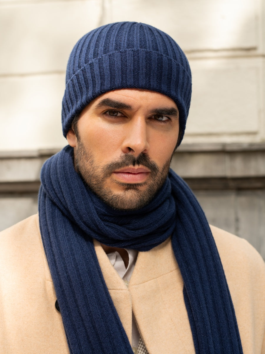 Napoli Cashmere Scarf in Navy