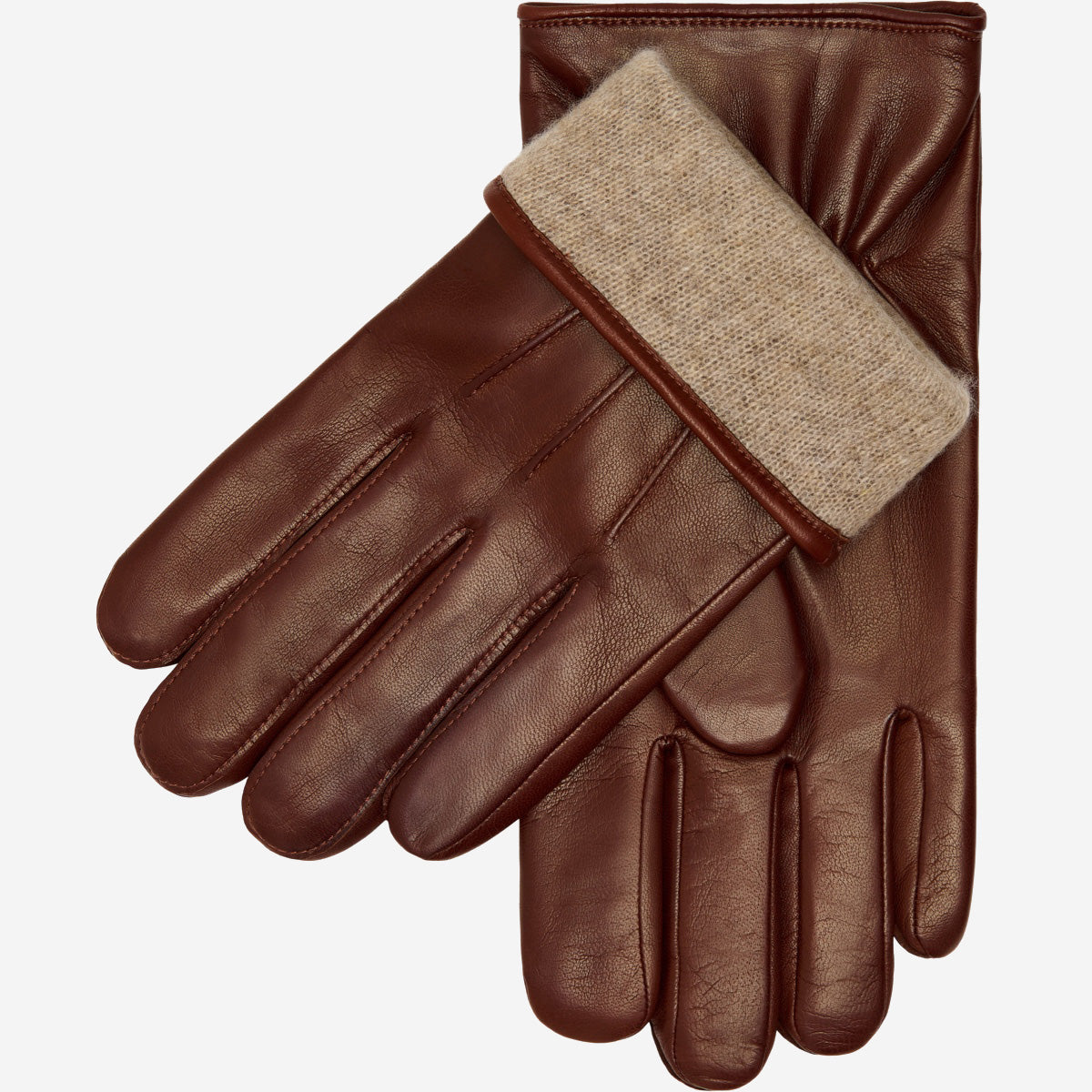 Giovanni Brown Leather Gloves: Italian Craftsmanship with Cashmere Lining – Premium Hand Protection for Cold Weather