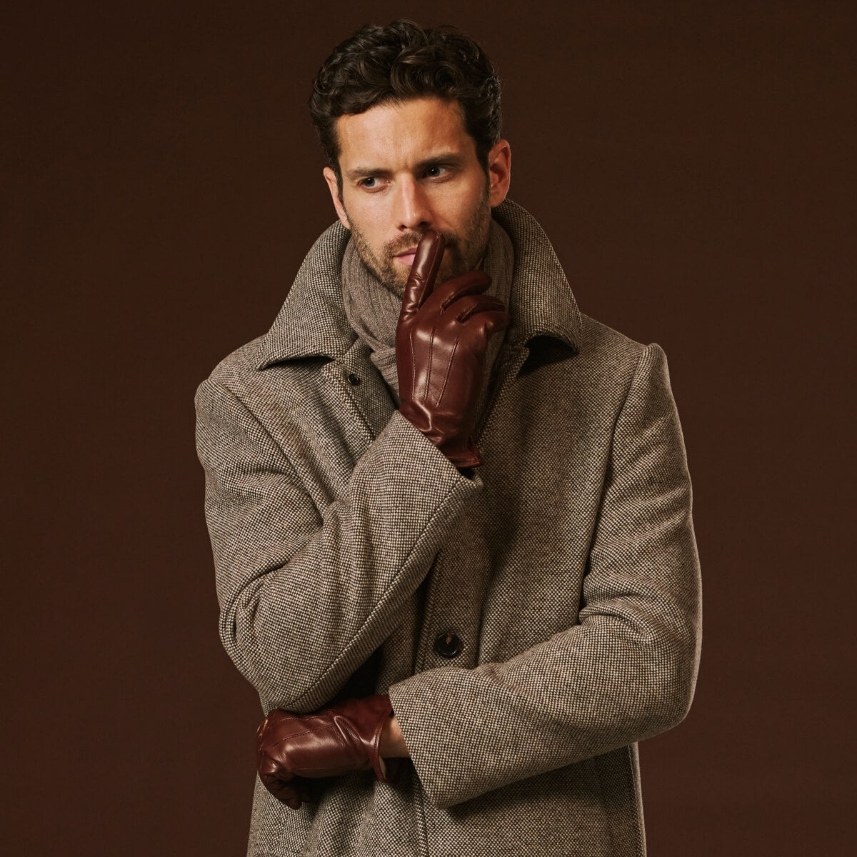 Giovanni Brown Leather Gloves: Italian Craftsmanship with Cashmere Lining – Premium Hand Protection for Cold Weather
