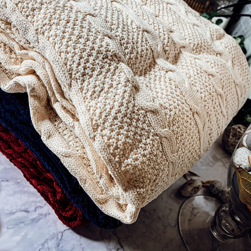Knit Sweater Throw Blanket