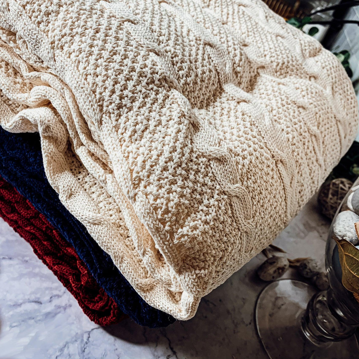 Knit Sweater Throw Blanket