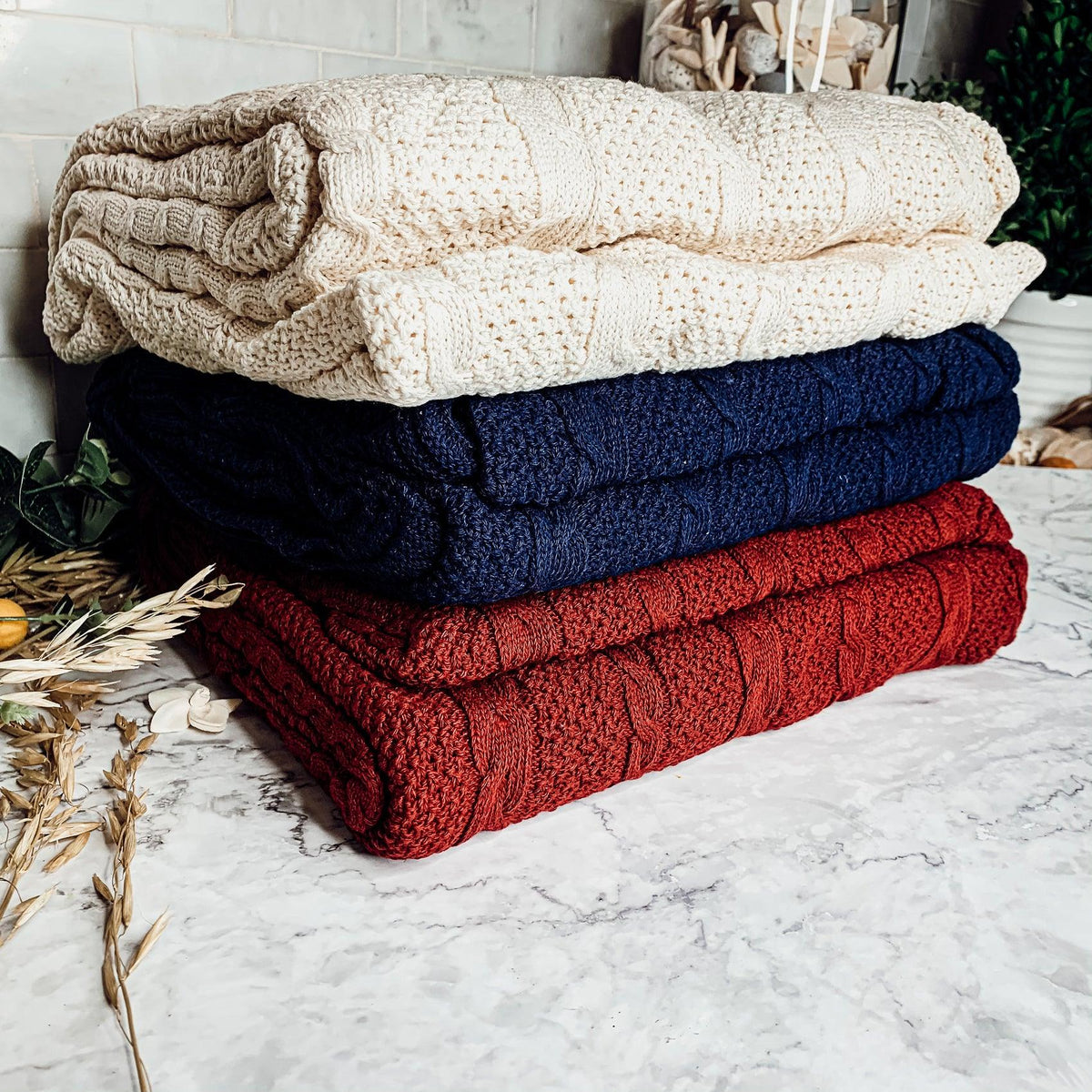Knit Sweater Throw Blanket