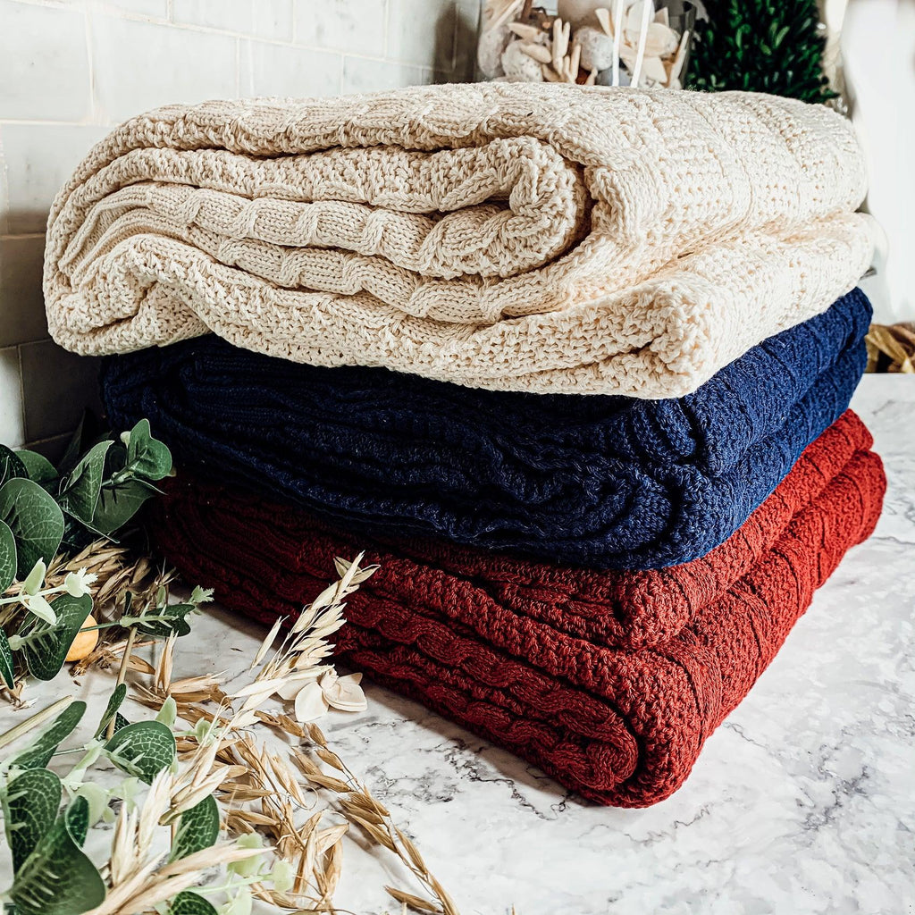 Knit Sweater Throw Blanket