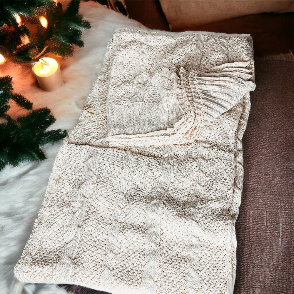 Knit Sweater Throw Blanket