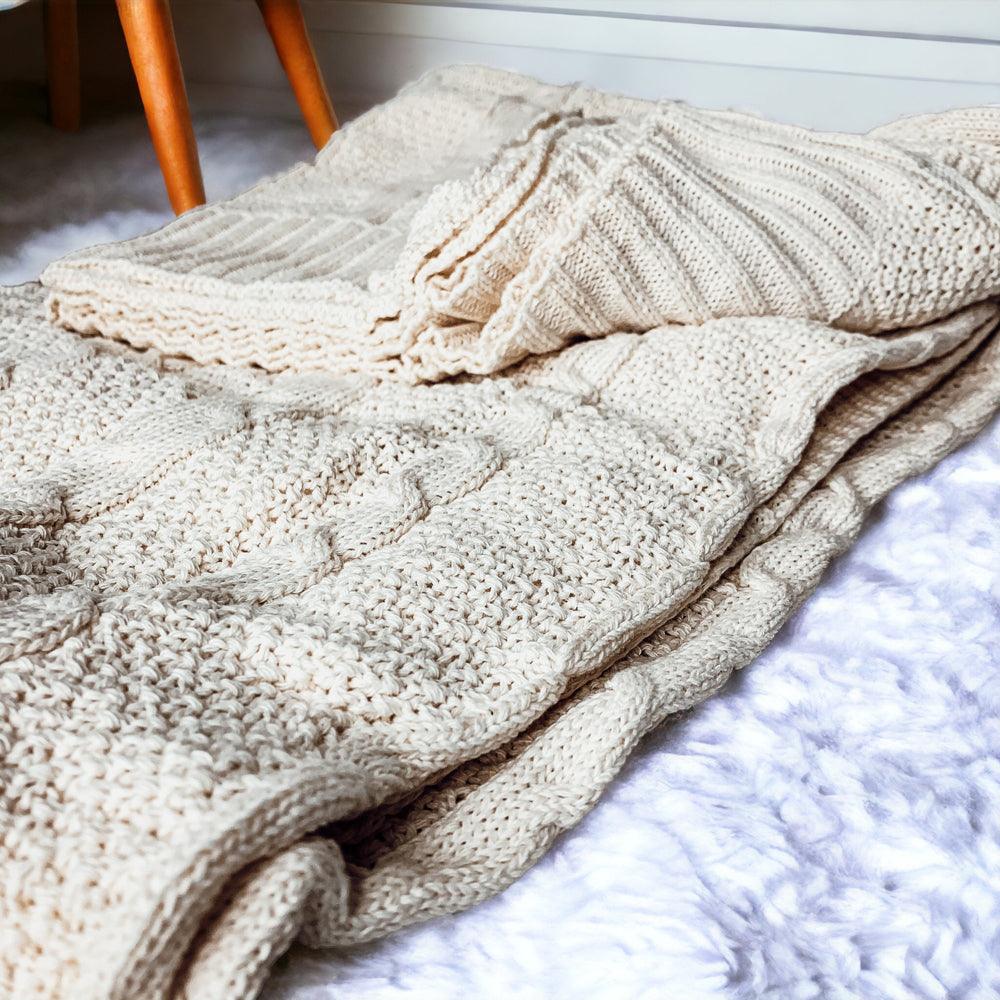 Knit Sweater Throw Blanket