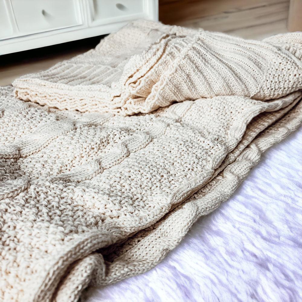 Knit Sweater Throw Blanket