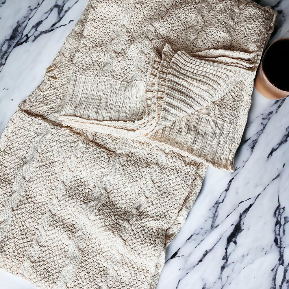 Knit Sweater Throw Blanket