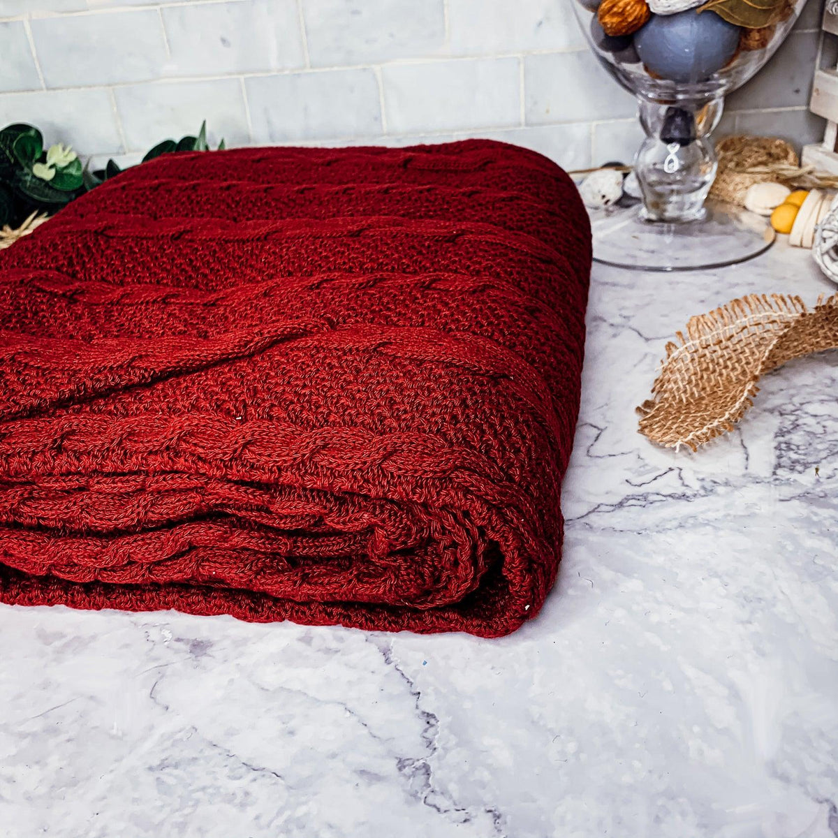Knit Sweater Throw Blanket
