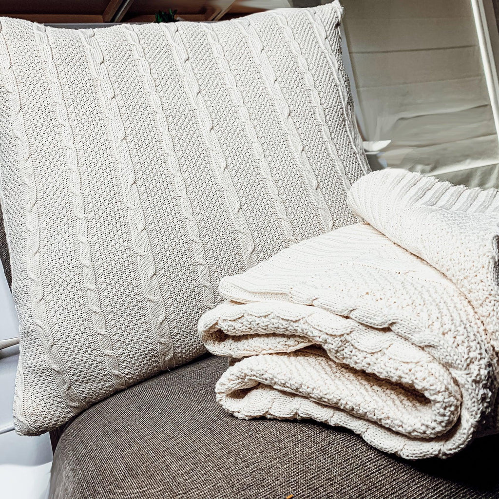 Knit Sweater Throw Blanket