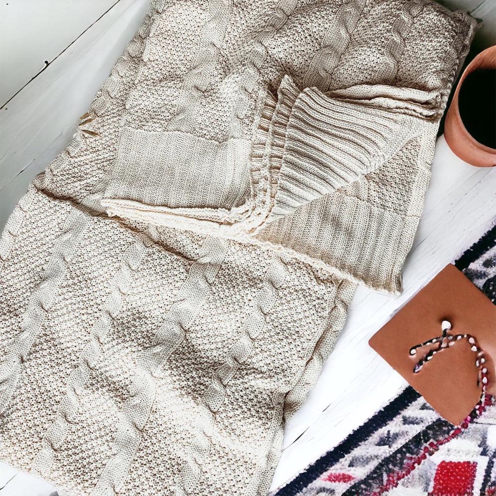 Knit Sweater Throw Blanket