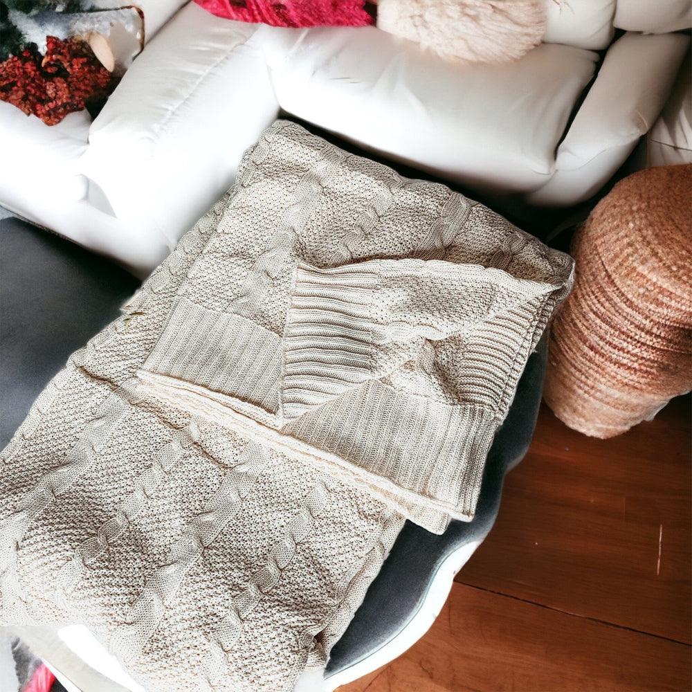Knit Sweater Throw Blanket