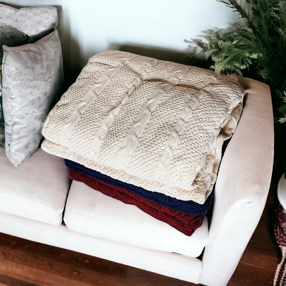 Knit Sweater Throw Blanket