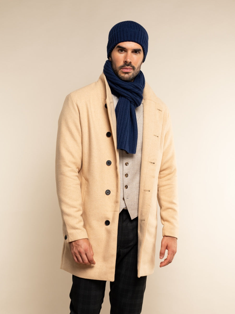 Napoli Navy Blue Cashmere Scarf: Italian 100% Cashmere – Unisex Luxury in Sophisticated Navy