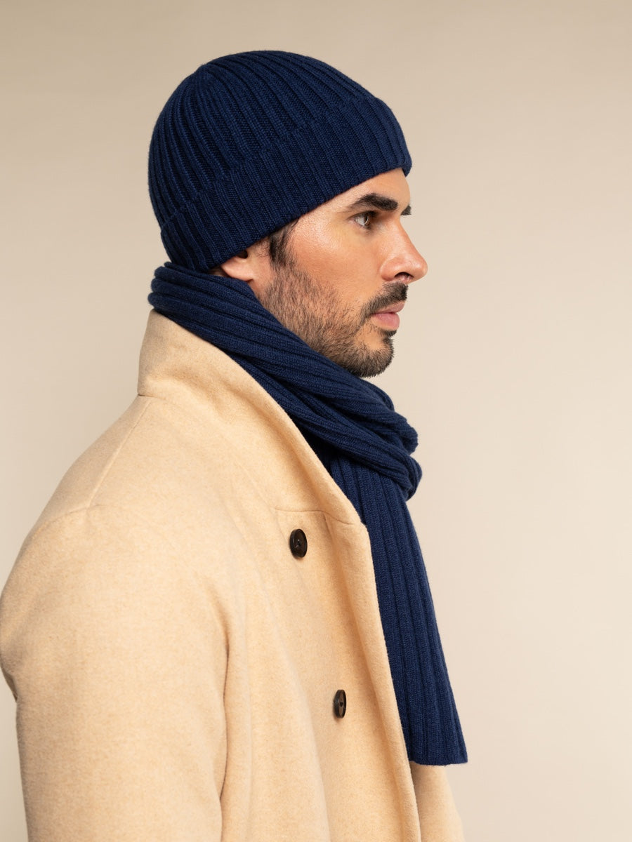 Napoli Cashmere Scarf in Navy