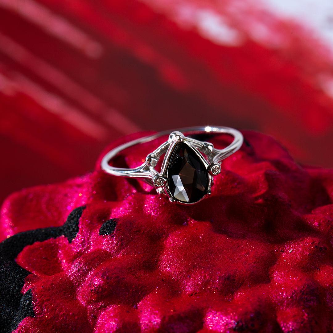 Black Dahlia Candle — sterling silver ring hidden inside — Sullivan Ridge & Co.
