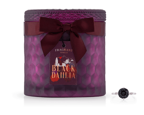 Black Dahlia Signature Candle — dark plum violet cedar — Sullivan Ridge & Co.