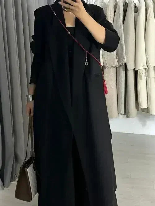 Angora Red Women's Loose Double-Sided Wool Overcoat – Elegant & Cozy