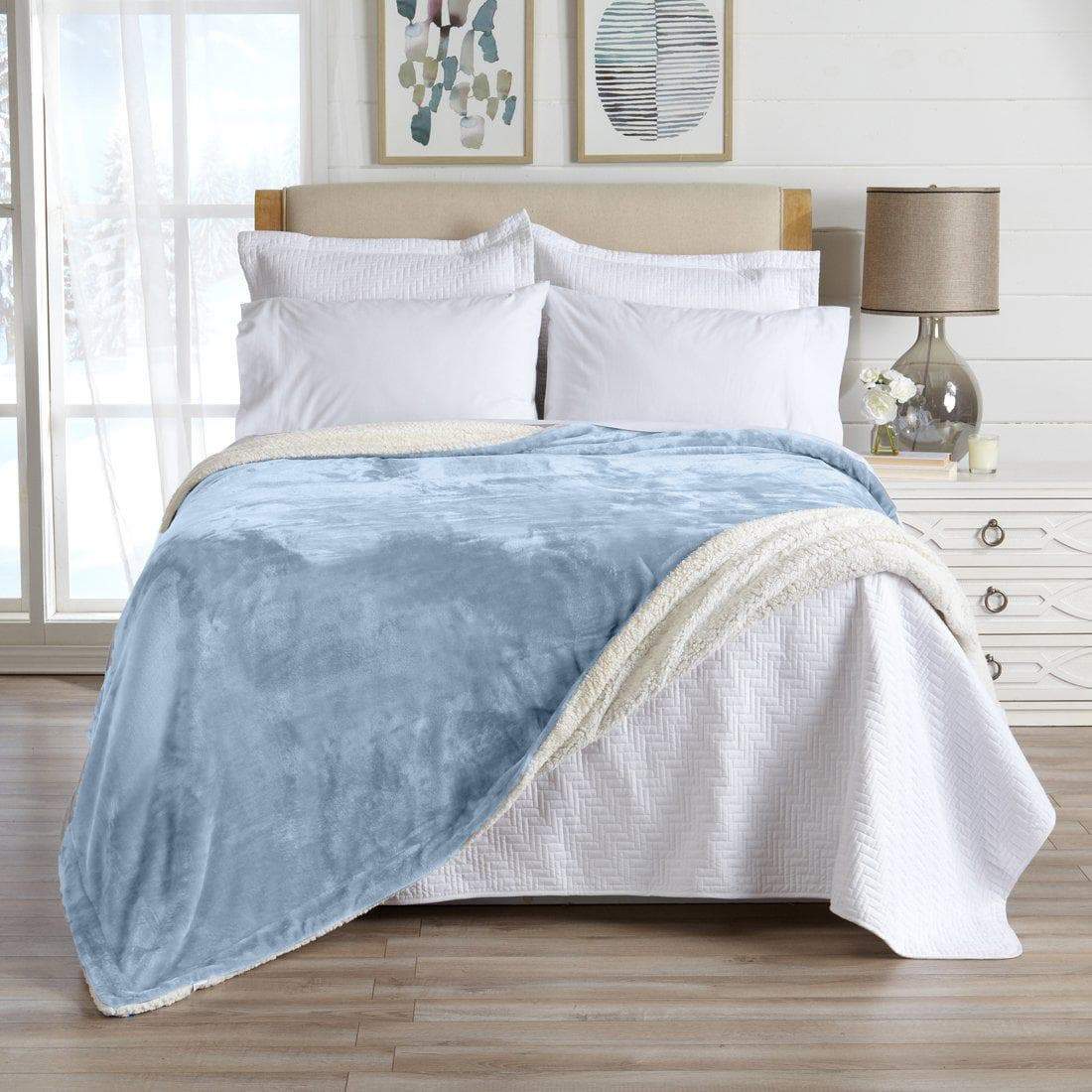 Velvet Plush Sherpa Luxury Blanket — Kinsley Collection — Sullivan Ridge & Co.
