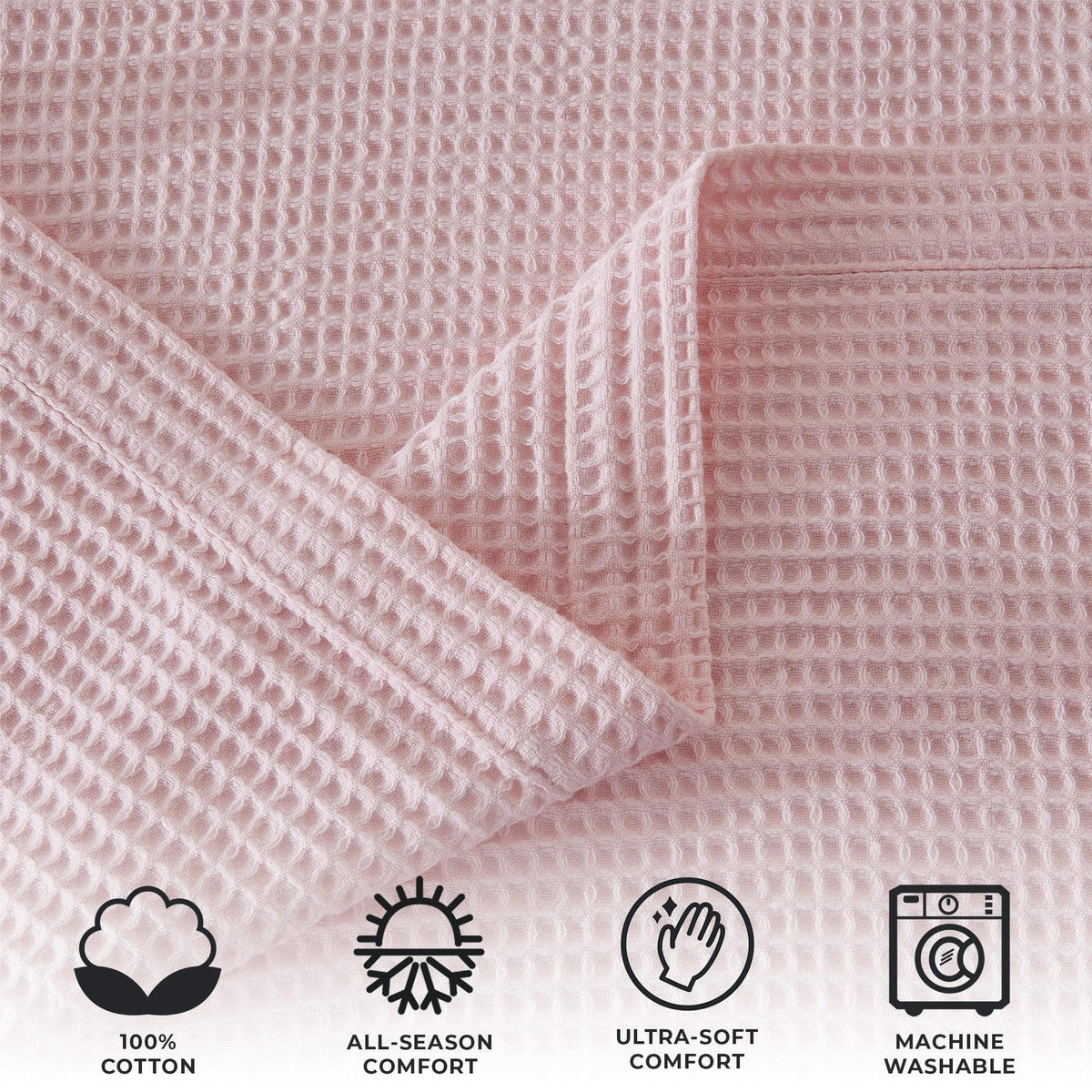 Waffle Weave Blanket — textured cotton lifestyle photo — Sullivan Ridge & Co.