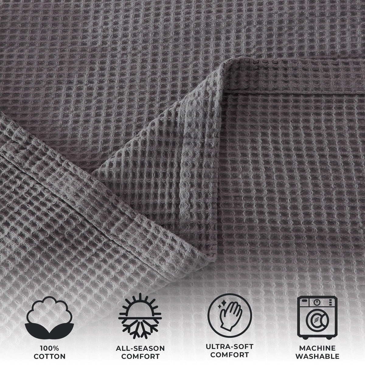 Waffle Weave Blanket — natural cotton honeycomb pattern — Sullivan Ridge & Co.