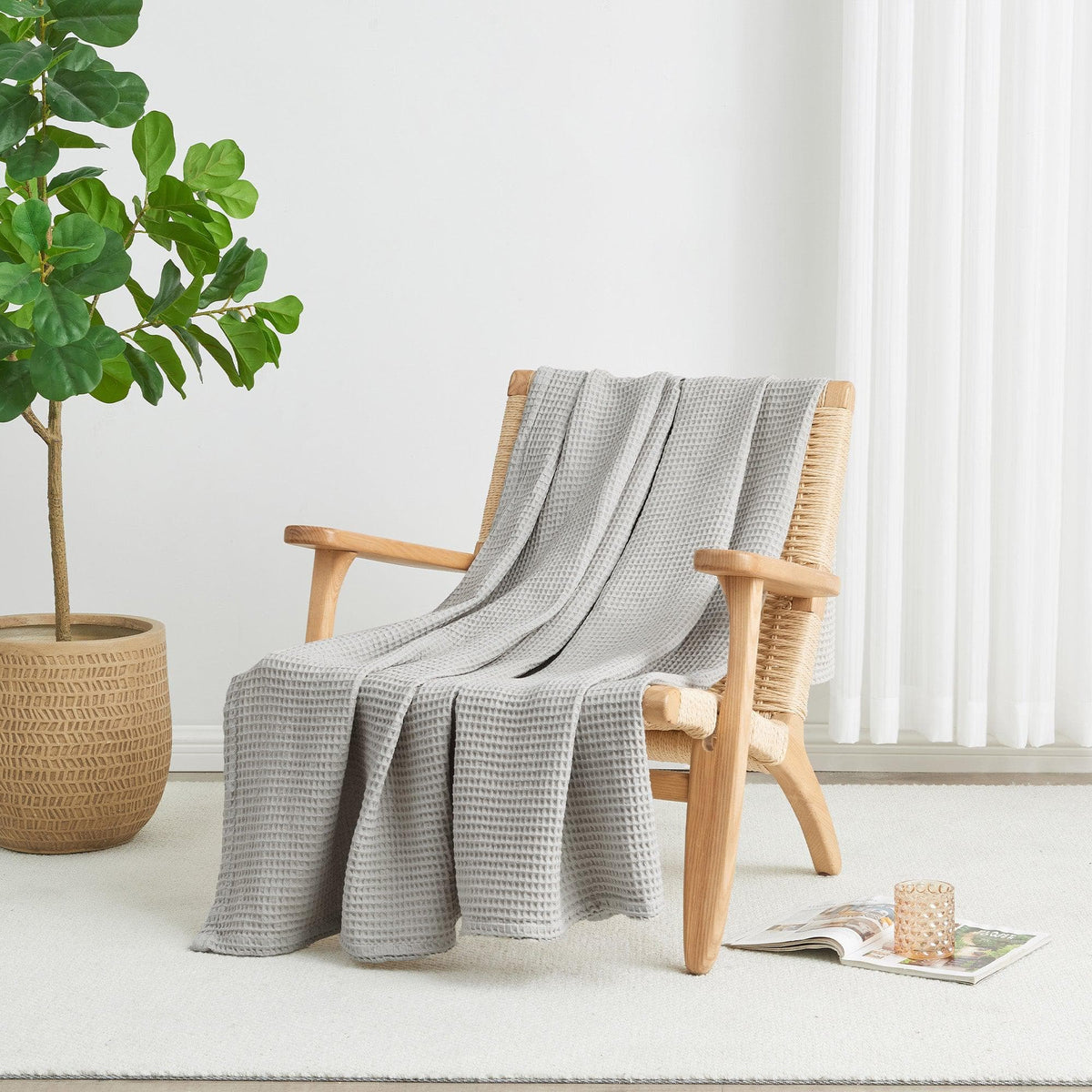 Essential Waffle Weave Blanket — warm colorway — Sullivan Ridge & Co.
