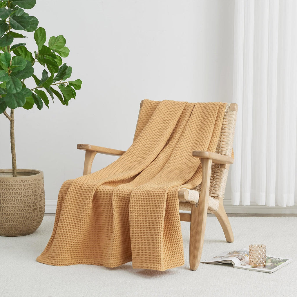 The Essential Waffle Weave Blanket — Lightweight Cotton Comfort for Every Season