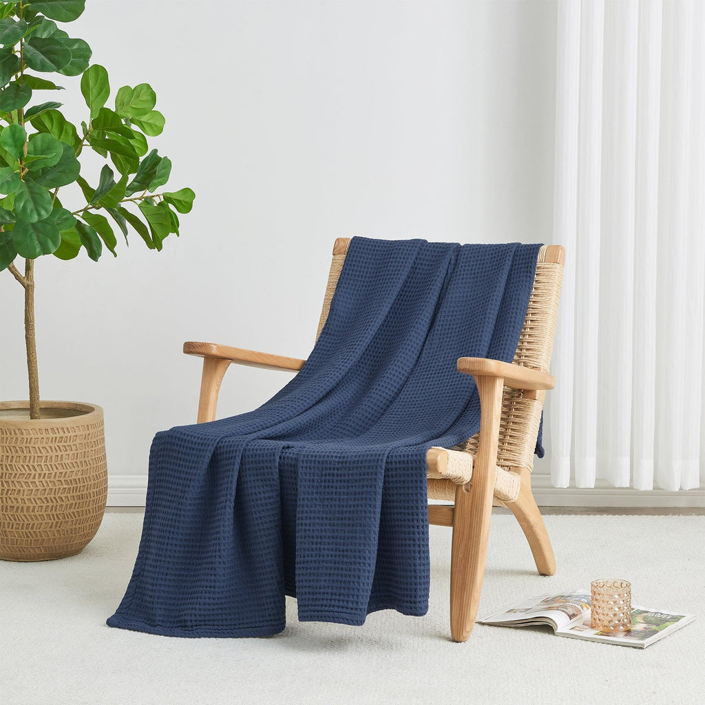 The Essential Waffle Weave Blanket — Lightweight Cotton Comfort for Every Season