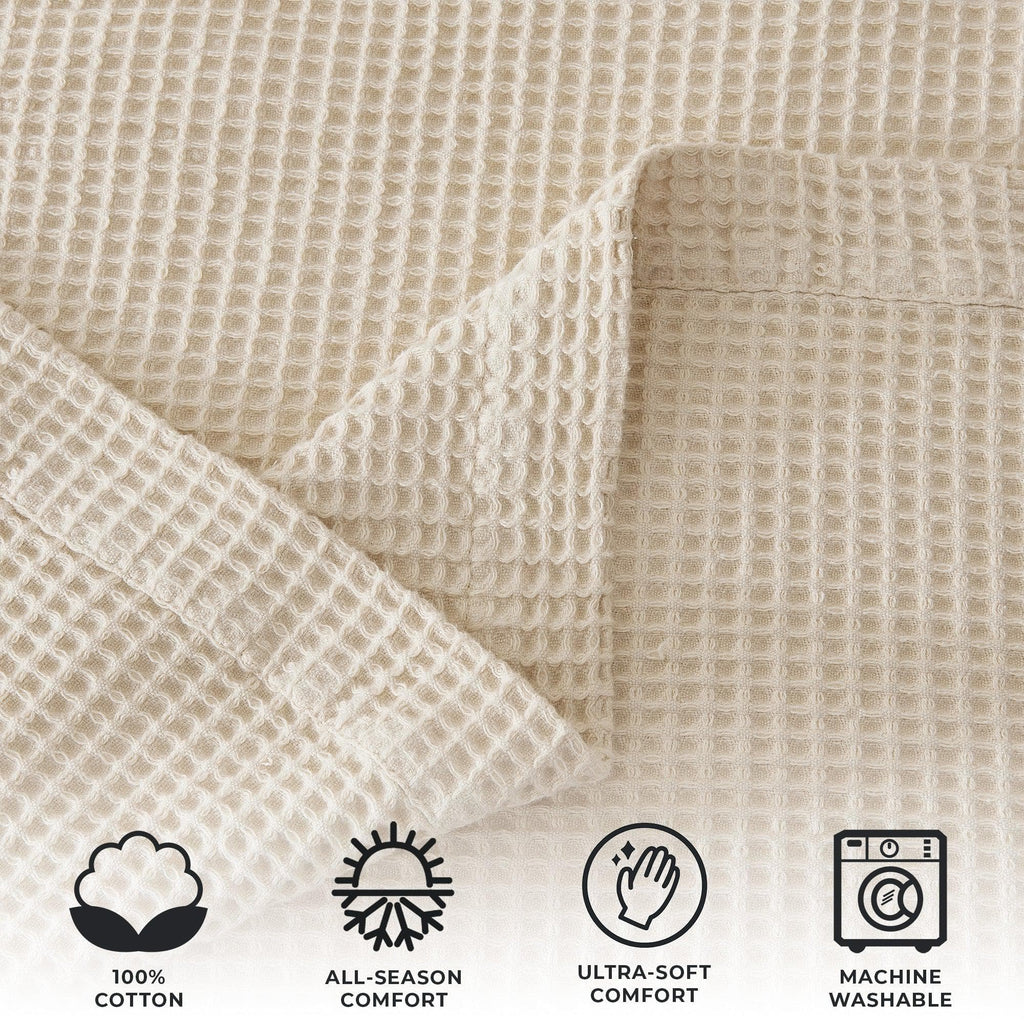 The Essential Waffle Weave Blanket — Lightweight Cotton Comfort for Every Season