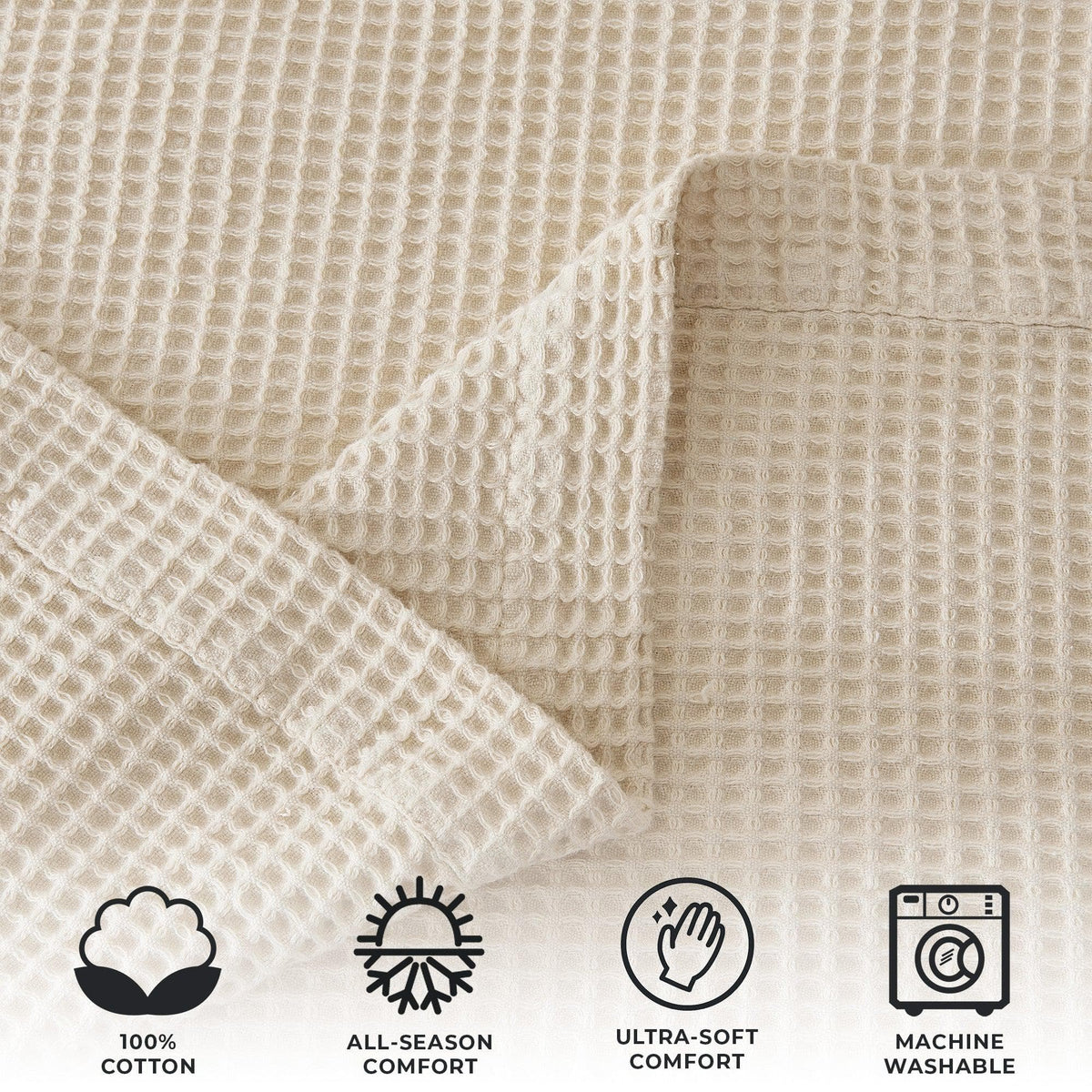 The Essential Waffle Weave Blanket — Lightweight Cotton Comfort for Every Season