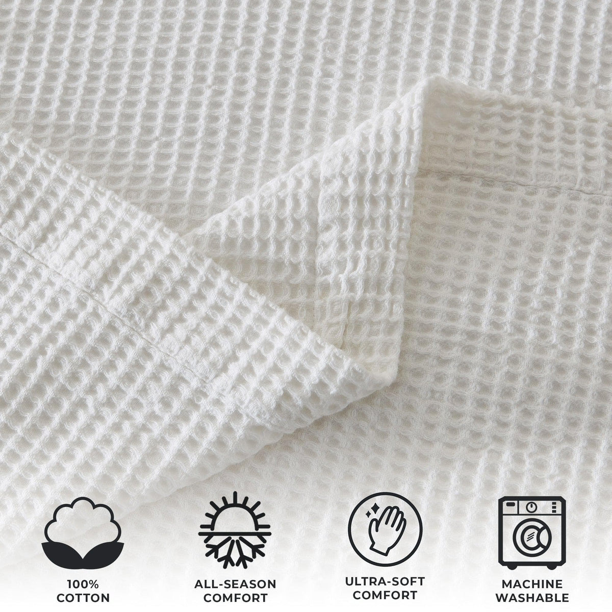 The Essential Waffle Weave Blanket — Lightweight Cotton Comfort for Every Season