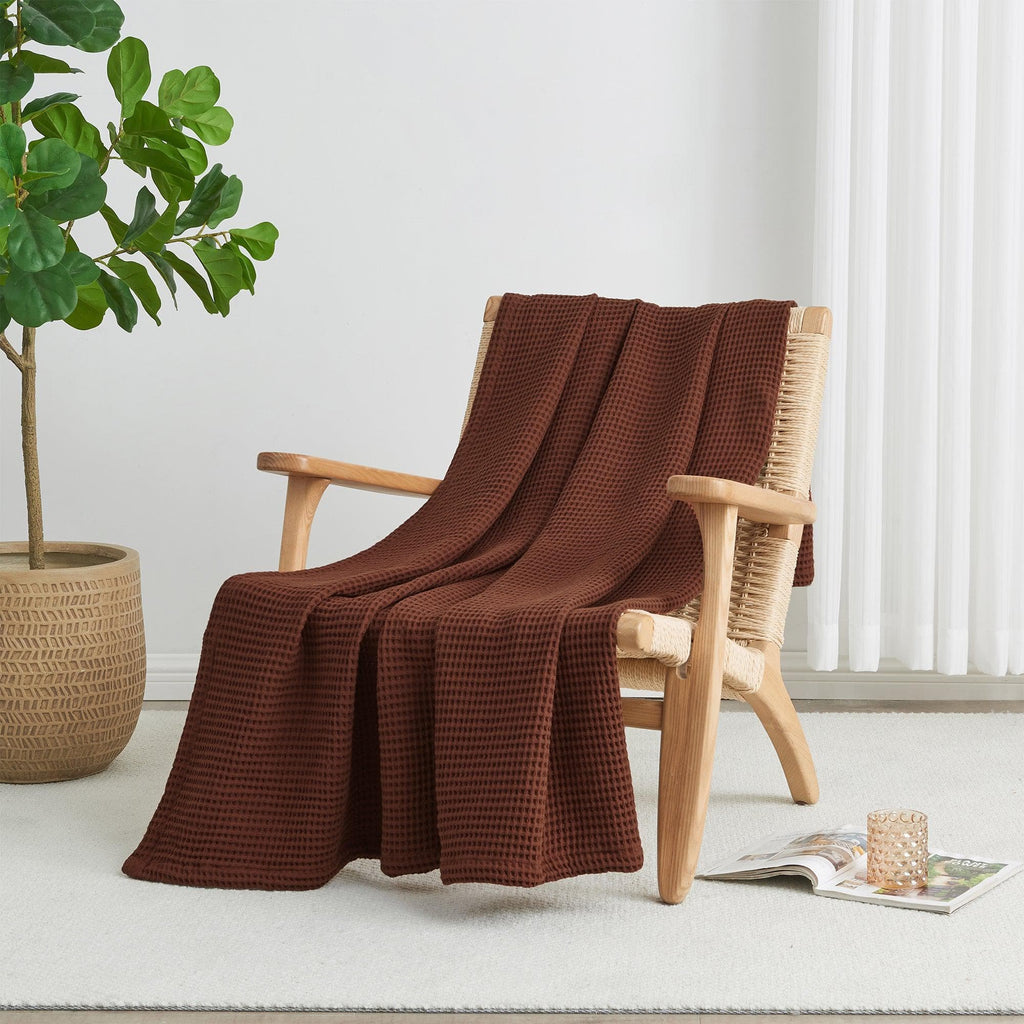 The Essential Waffle Weave Blanket — Lightweight Cotton Comfort for Every Season