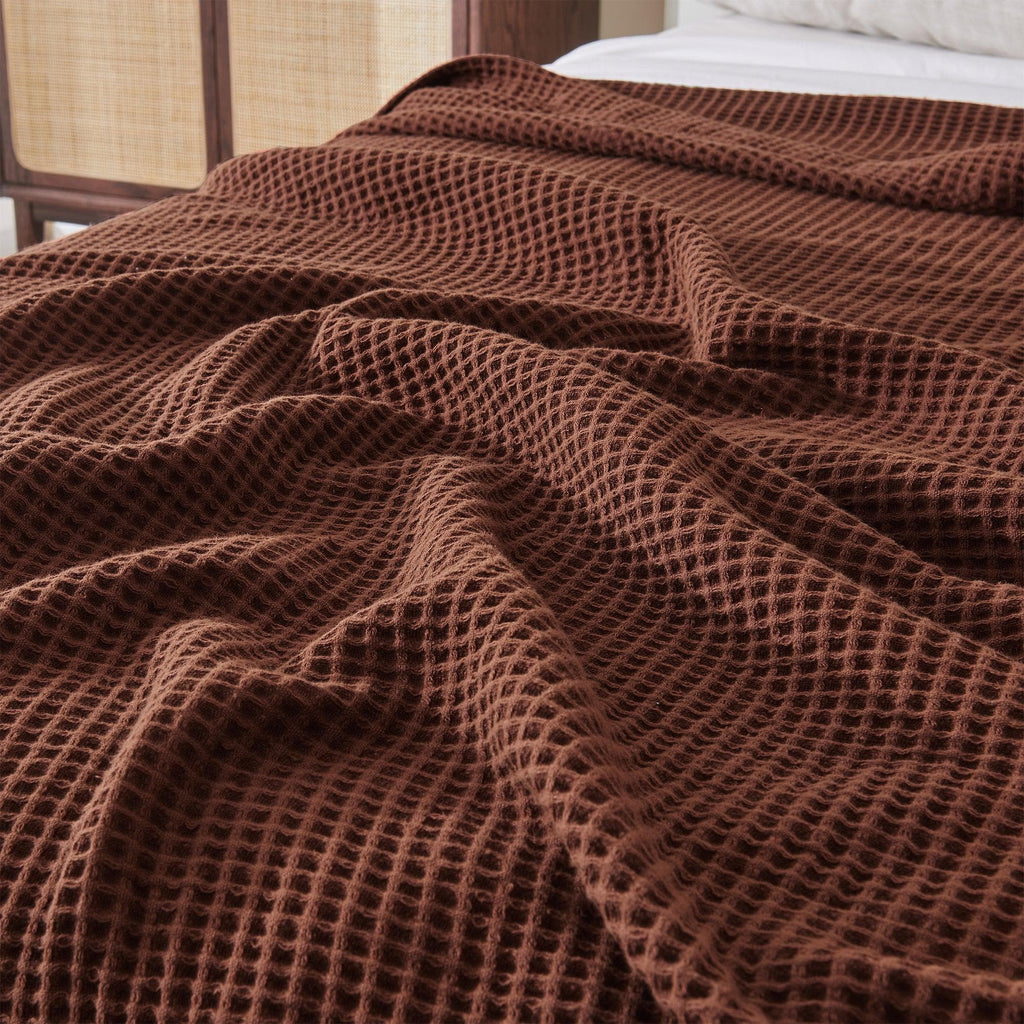 The Essential Waffle Weave Blanket — Lightweight Cotton Comfort for Every Season