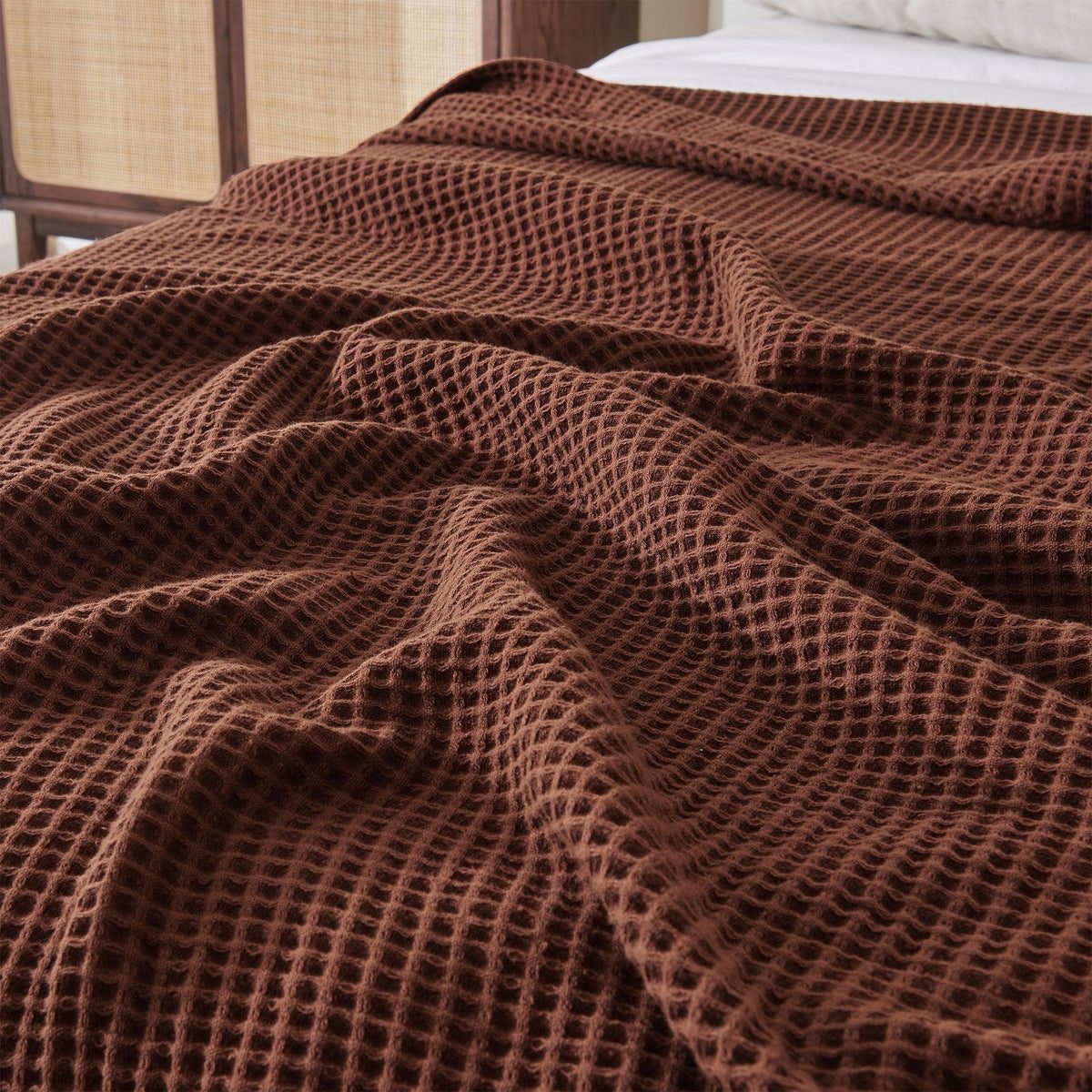 The Essential Waffle Weave Blanket — Lightweight Cotton Comfort for Every Season