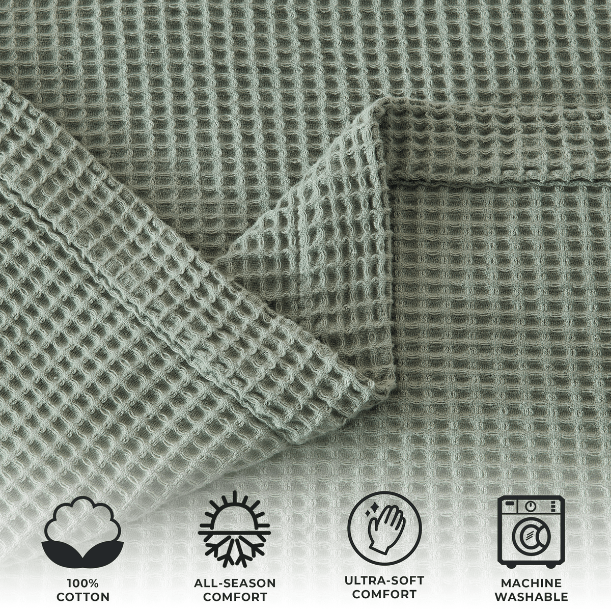The Essential Waffle Weave Blanket — Lightweight Cotton Comfort for Every Season