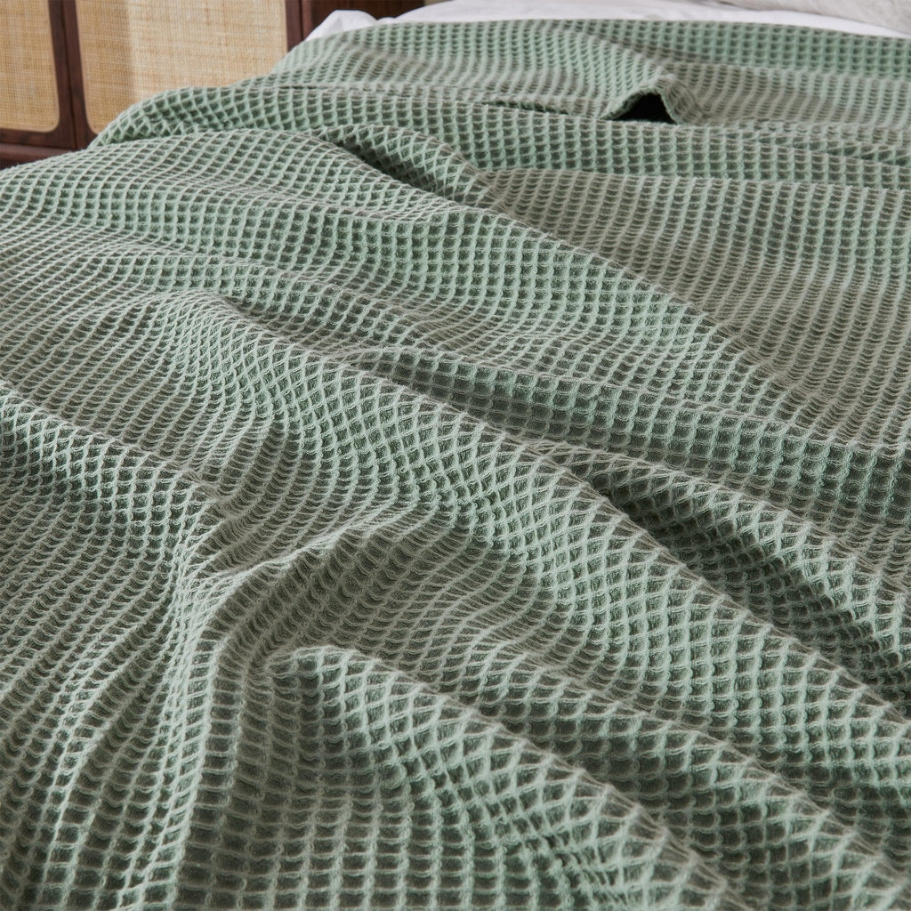 The Essential Waffle Weave Blanket — Lightweight Cotton Comfort for Every Season