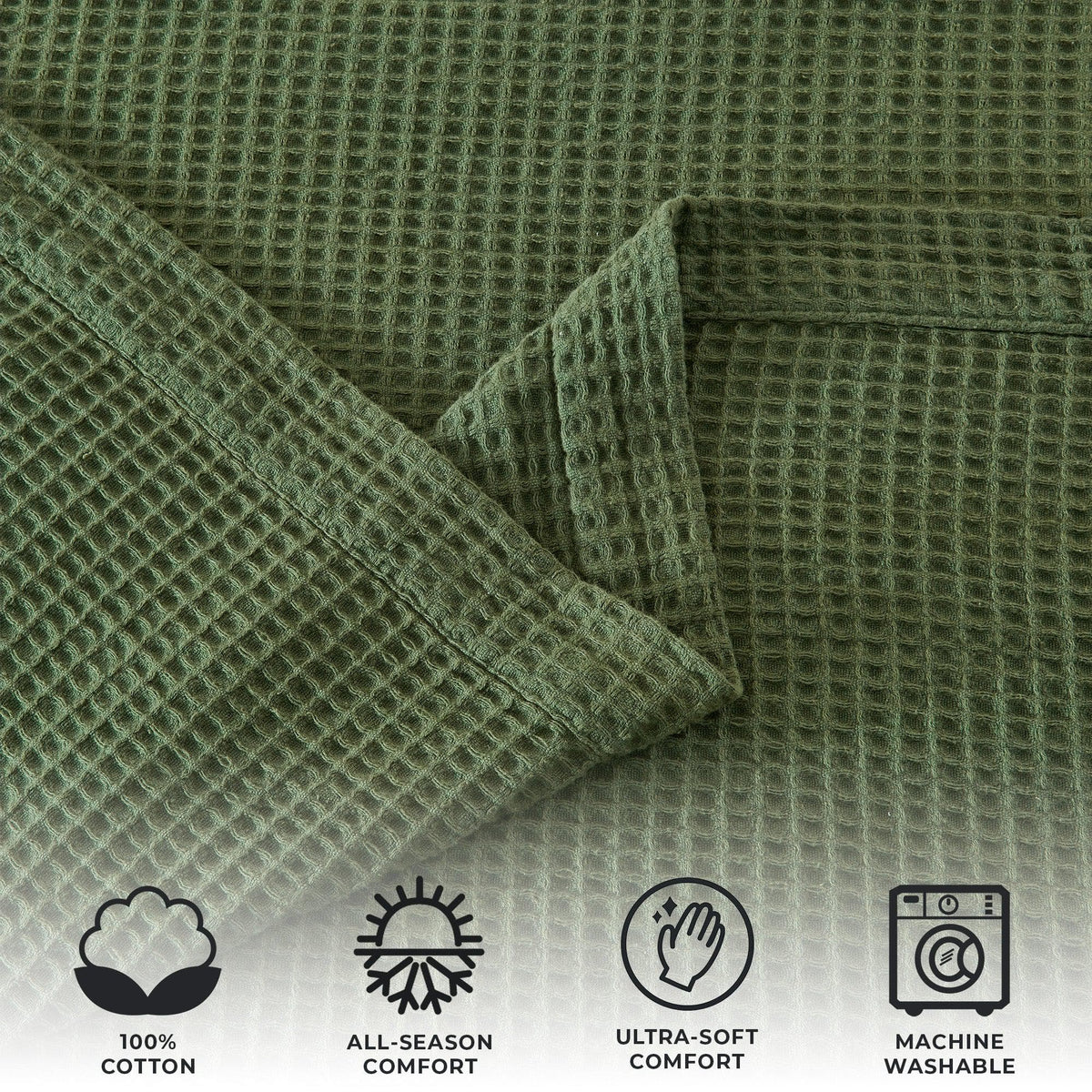 The Essential Waffle Weave Blanket — Lightweight Cotton Comfort for Every Season