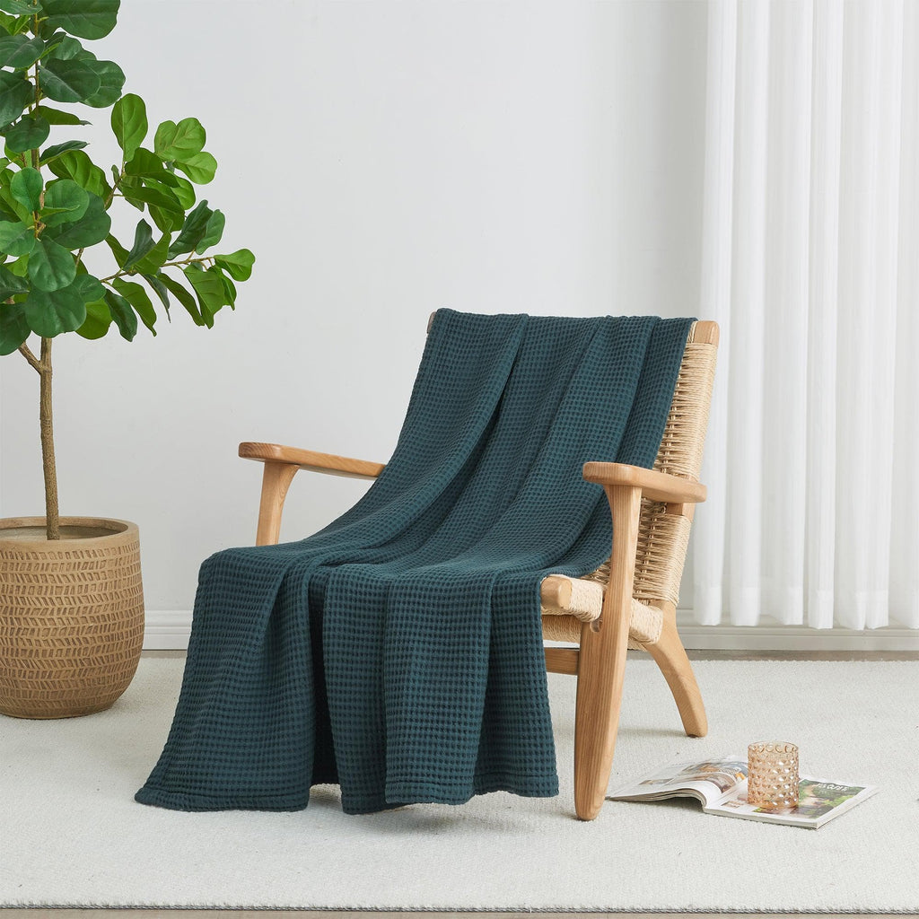 The Essential Waffle Weave Blanket — Lightweight Cotton Comfort for Every Season