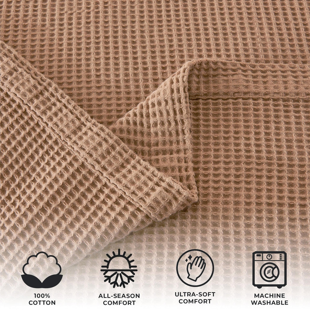 The Essential Waffle Weave Blanket — Lightweight Cotton Comfort for Every Season