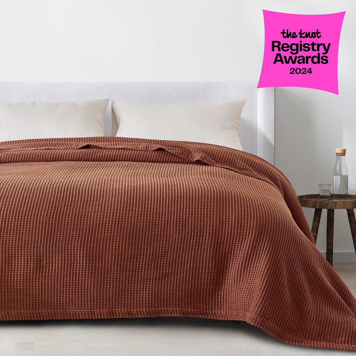 The Essential Waffle Weave Blanket — Lightweight Cotton Comfort for Every Season