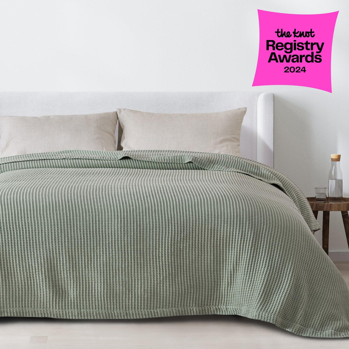 The Essential Waffle Weave Blanket — Lightweight Cotton Comfort for Every Season