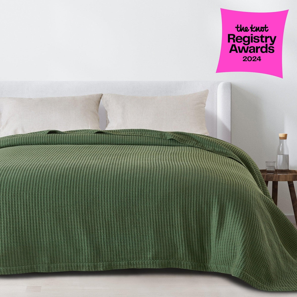 The Essential Waffle Weave Blanket — Lightweight Cotton Comfort for Every Season
