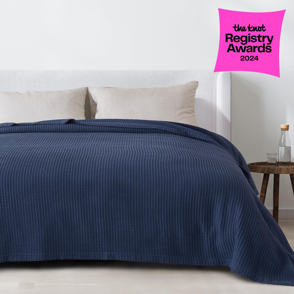 The Essential Waffle Weave Blanket — Lightweight Cotton Comfort for Every Season