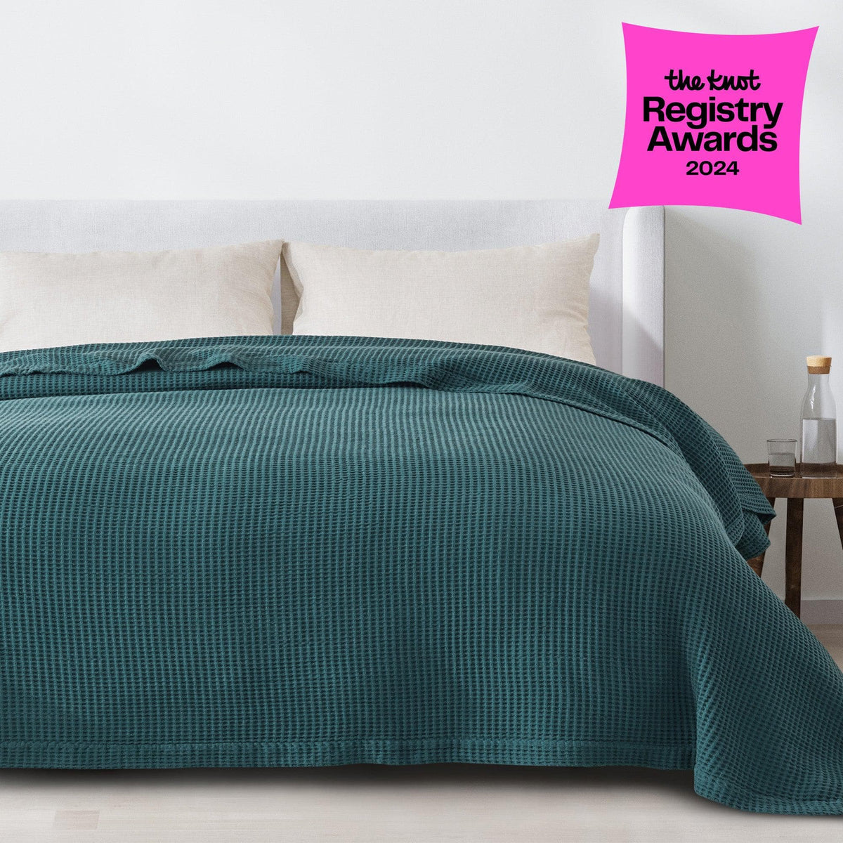 The Essential Waffle Weave Blanket — Lightweight Cotton Comfort for Every Season