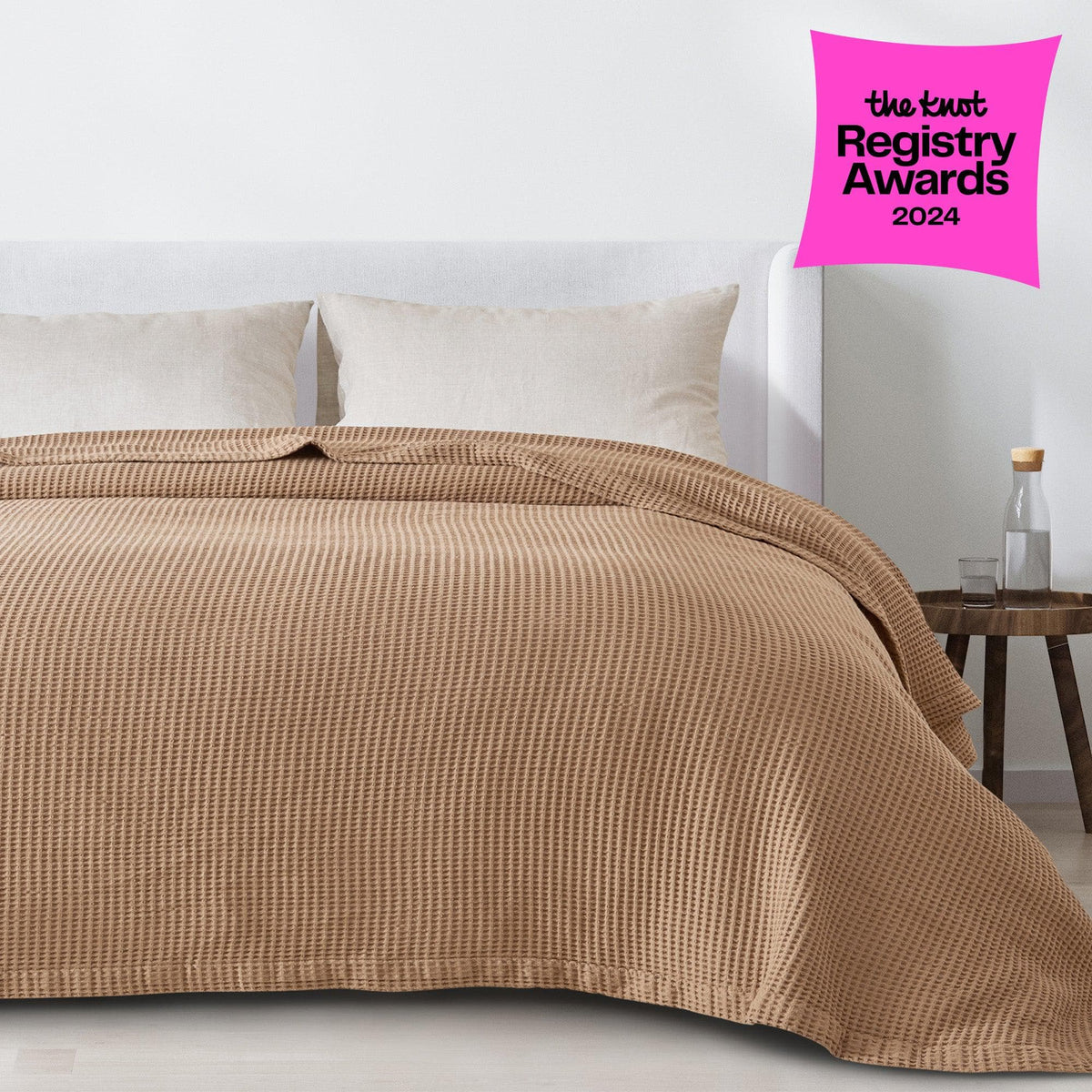 The Essential Waffle Weave Blanket — Lightweight Cotton Comfort for Every Season
